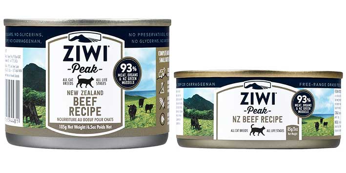 ZIWI Peak cans for cats - canned grass-fed Beef